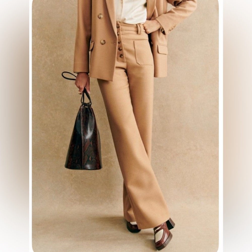 SEZANE Chuck Trouser 38 6 Camel